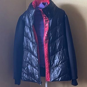 Worn once. Michael Kors xl mixed media puffer jacket